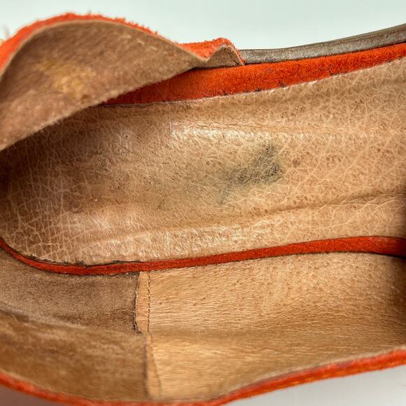 Free People Royale D'Orsay Flat Carmine Orange Suede Womens EUR 39 / Size 8.5 - Picture 11 of 14